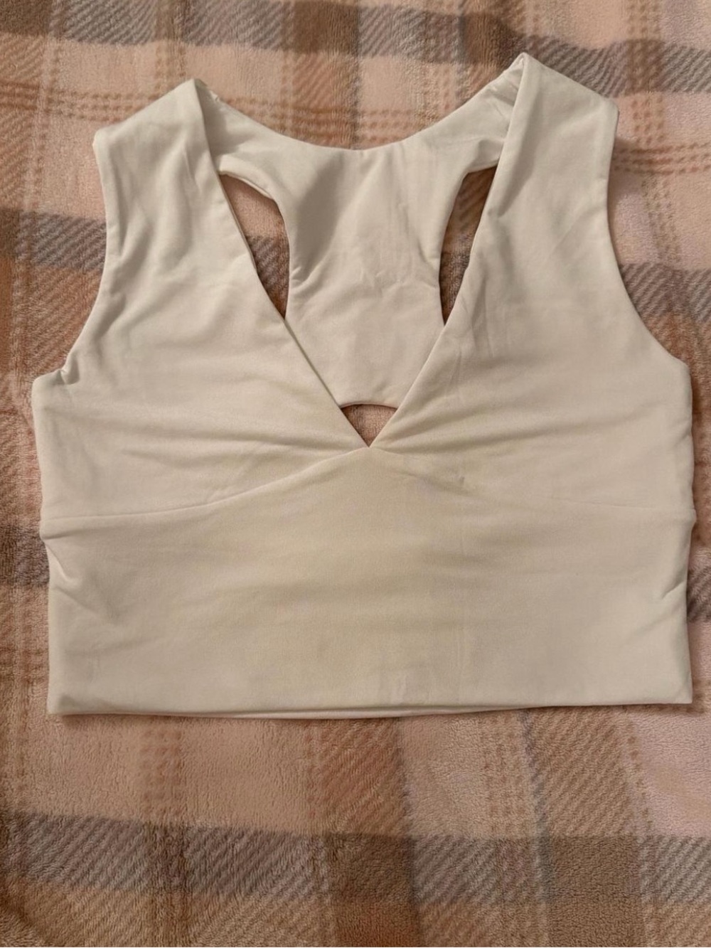 Women's white V-Neck Sleeveless Crop Top